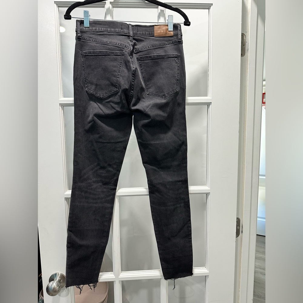 Madewell Black Distressed High Rise Skinny Jeans - Size 28 - Picture 2 of 9
